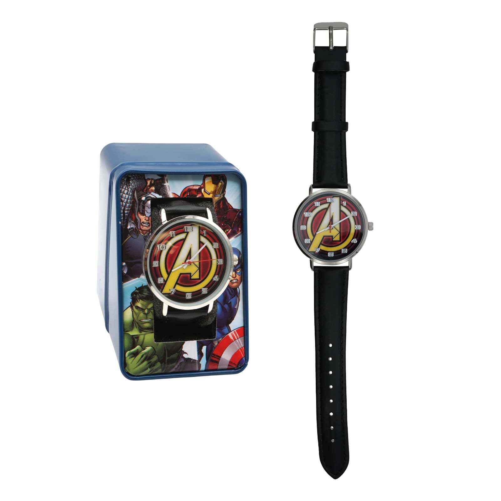 Montre Analogique Enfants Avengers - Bracelet Réglable Avec Boîte Cadeau Métal, Idéal Garçons Et Filles Dès 4 Ans