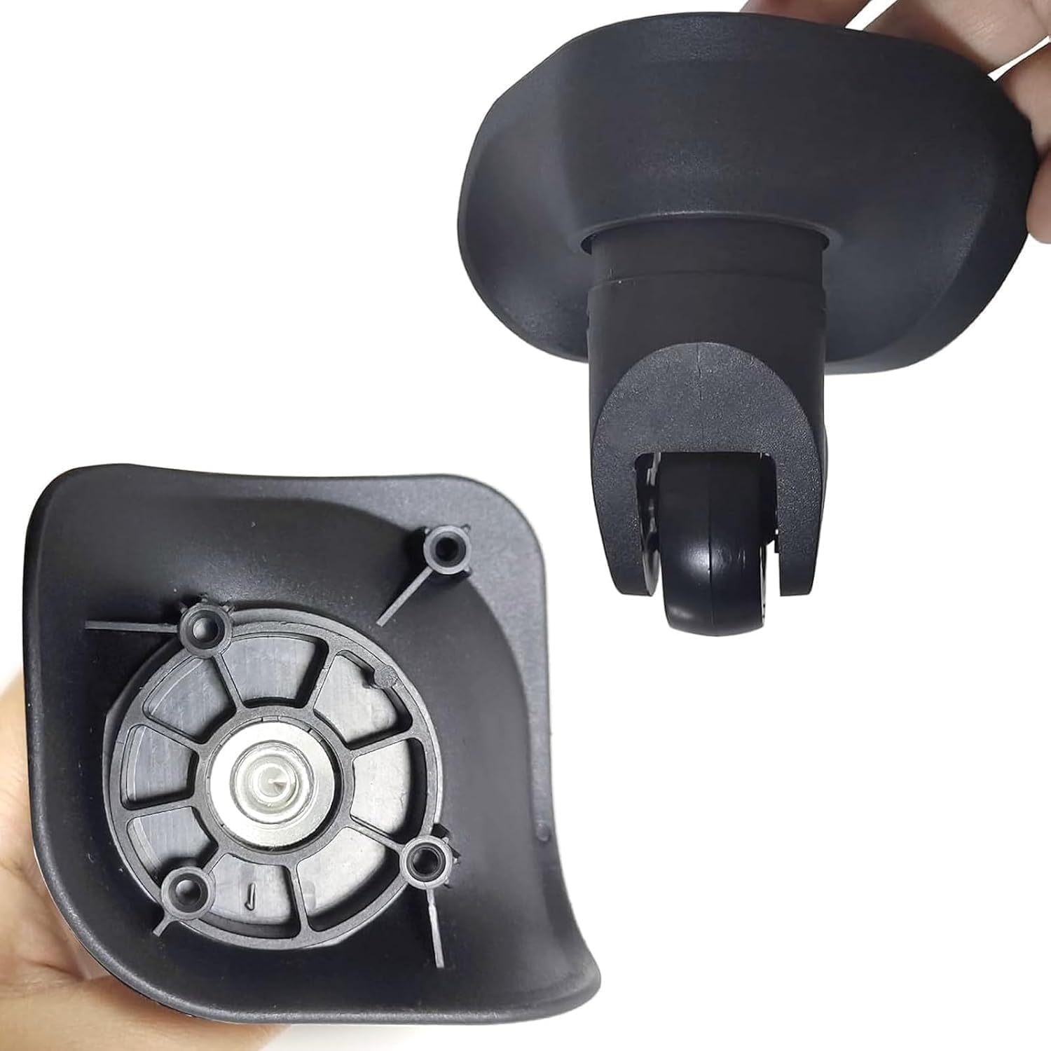 Sostituzione ruote girevoli,Ruote in PVC bagagli valigia,Riparazione ruota valigia sostituire per il carrello valigia bagagli,Nero,W041-2 L