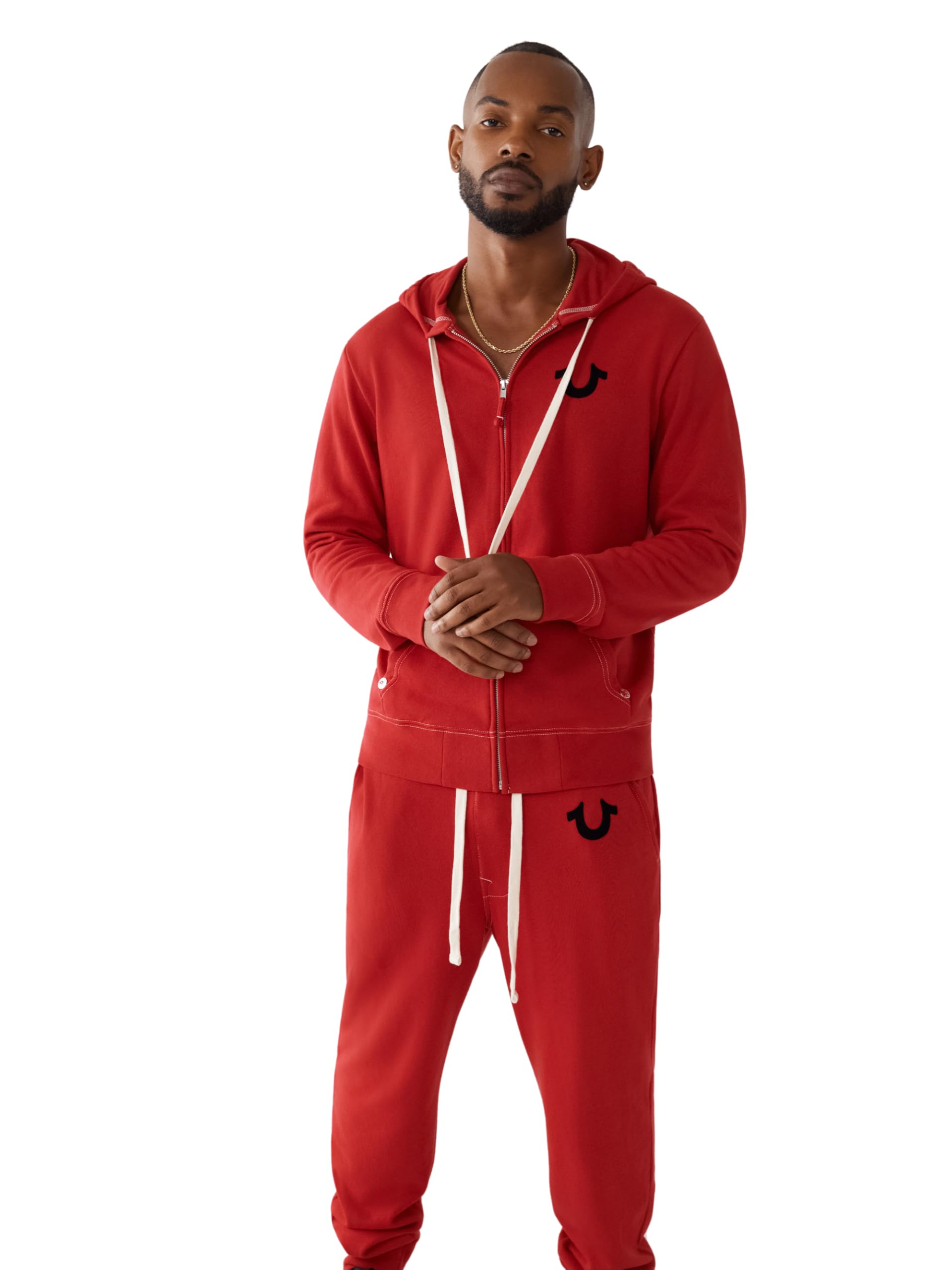 True Religion Buddha Logo Zip Hoodie Felpa con Cappuccio Uomo