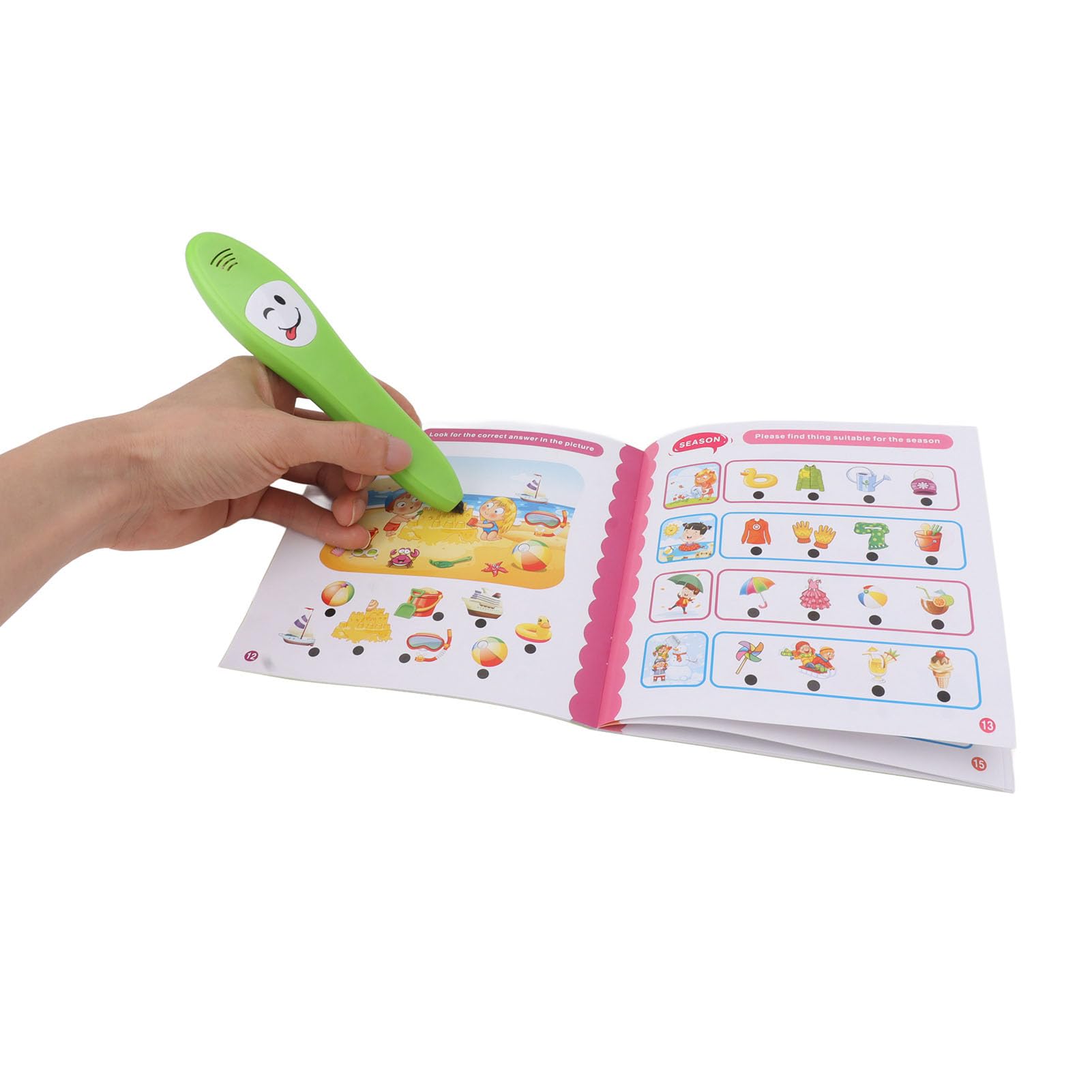 shenruifa Reading Pen Book Early Education English Electronic Learning Pen Book for Toddlers Kids, Green - Image 3