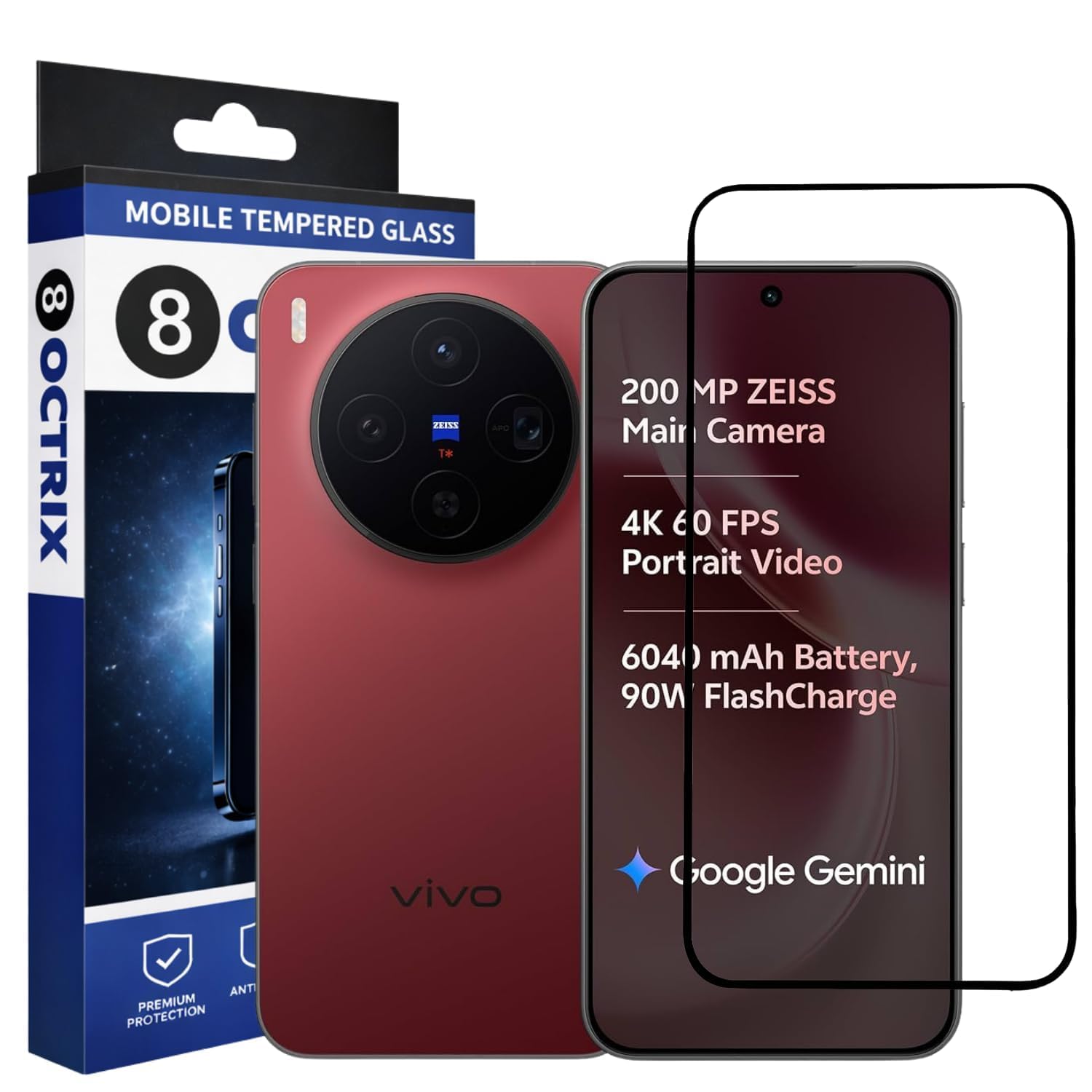 Military-Grade Gorilla Tempered Glass Screen Protector Compatible for Vivo X300 with Edge to Edge Coverage – Case Friendly, Anti-Scratch & Bubble-Free Installation Kit-image-20