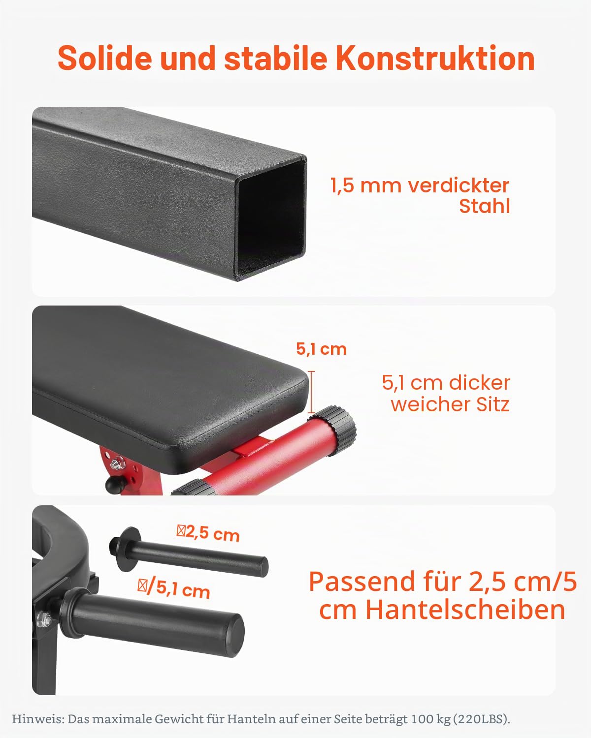 VEVOR Brustpresse, 204 kg belastbares Bankdrückset, verstellbare Flache Schrägbank mit unabhängigen konvergierenden Armen, obere Brust-Ausrüstung, Heim-Fitnessgerät für Brust Bauchmuskeltraining