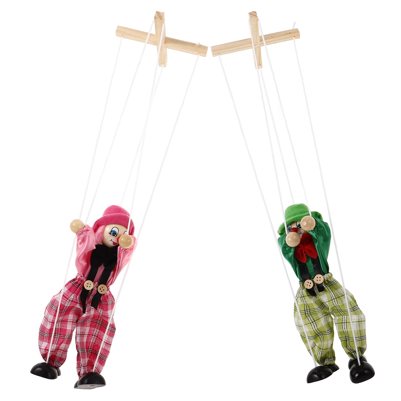 DECHOUS String Marionette Puppets for Boys and Girls Hand Puppet String Boys and Girls Marionette 2pcs Party Favor Random Style