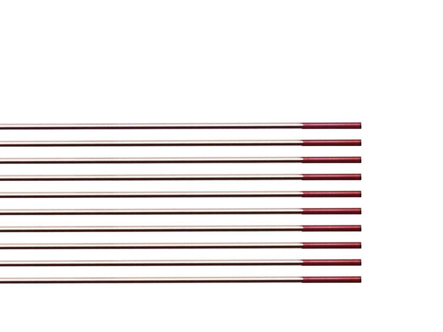 TIG Lassen Wolfraam Elektrode 2,0% Thoriated Rod (Rood, EWTh20) 10-Pack (5/32 x 7
