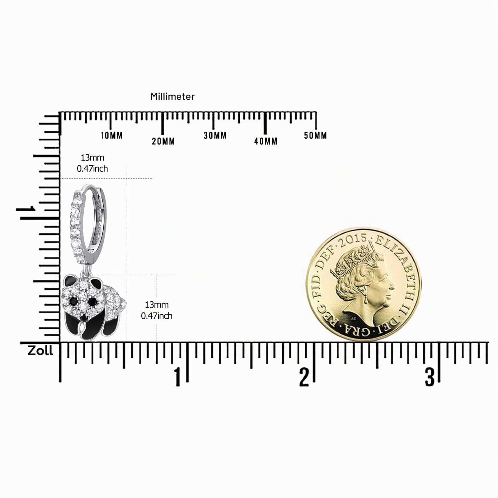 Ohrhänger 925er Sterlingsilber für Damen Elefanten/Schildkröten/Libelle/Panda/Schmetterlings/Einhorn/Fuchs/Schläger/Koala/Waschbär/Faultier Ohrringe für Mädchen
