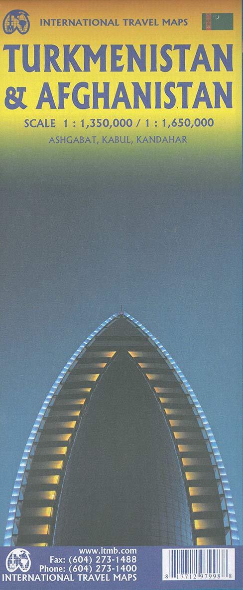 Turkmenistan & Afghanistan Travel Reference Map