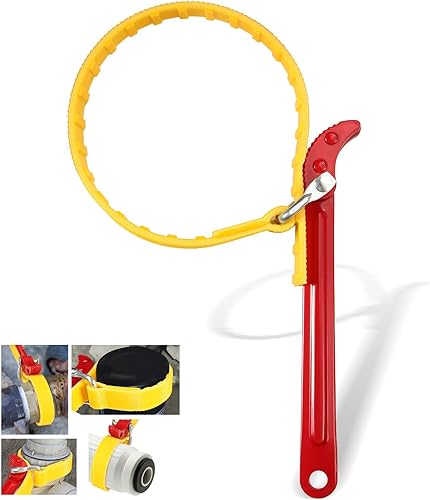 KUNHUI Llave de correa de cinturĂłn de 8 pulgadas, llave de correa ajustable multifuncional con mango de acero para reemplazar el filtro de agua, KUNHUI Llave de correa de cinturĂłn de 8 pulgadas, llave de correa ajustable multifuncional con mango de acero para reemplazar el filtro de agua,