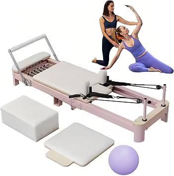 Multifunctional Folding Yoga Bed, Pilates Reformer Pilates Reformer Machine for Home and Gym