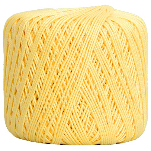 Image of ThreadArt 100% Cotton Crochet Thread Size 3, Lemonade 6 | Soft pure cotton crochet thread for lace, doilies, amigurumi and crafts. Smooth finish with crisp stitch definition.