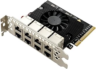 IO CREST PCIe to 8 Ports Gigabit Ethernet Network Adapter, Supports Windows 11/10/8.1/8/7, Win Server 2022/2019/2016, Linux