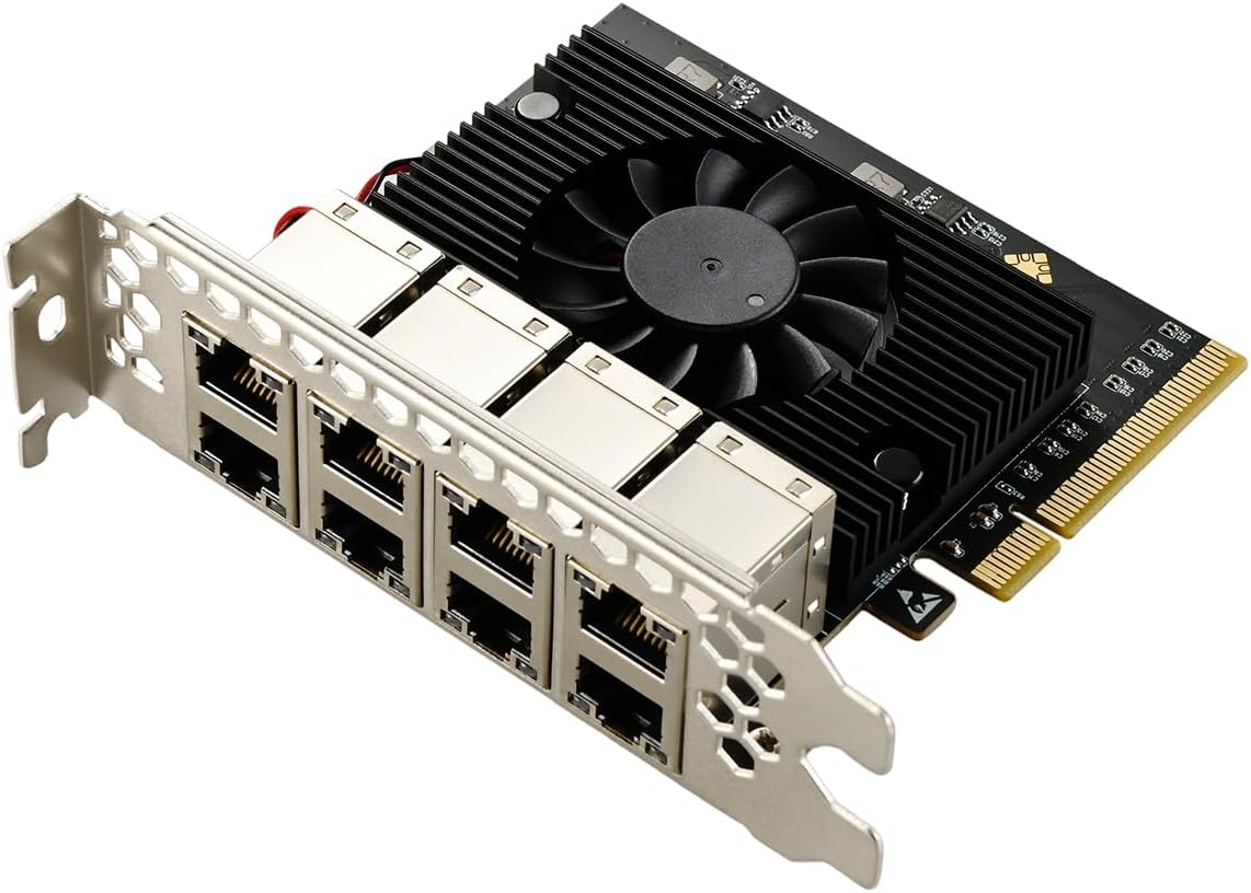 IO CREST PCIe to 8 Ports Gigabit Ethernet Network Adapter, Supports Windows 11/10/8.1/8/7, Win Server 2022/2019/2016, Linux