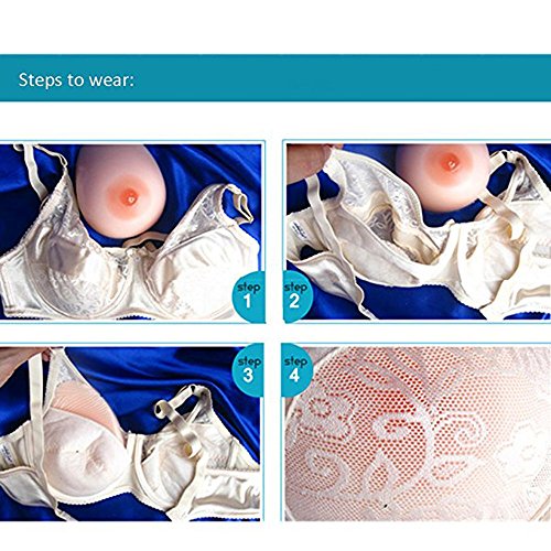 Megularlo Breast Form Pocket bra for Crossdressers Mastectomy, Nude, Size 36/80 - Thumbnail 2