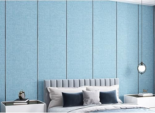 ezkxoprs 1 rollo de papel tapiz para despegar y pegar paneles de pared de lino 0236in de grosor a prueba de colisiones autoadhesivos tapizados para