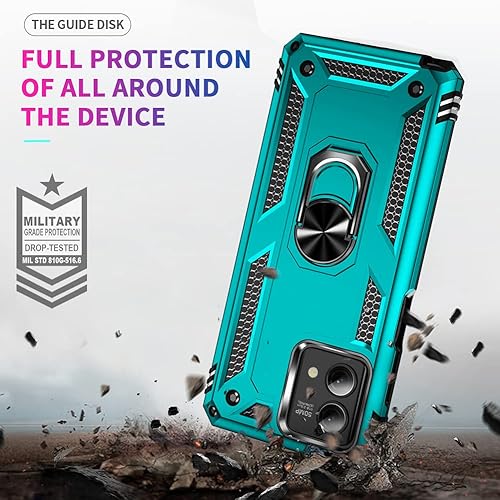 Miniatura 7 de Androgate Funda para Moto G Stylus 5G 2023 con protector de pantalla HD, anillo de metal de grado militar a prueba de caídas de 15 pies, a prueba de
