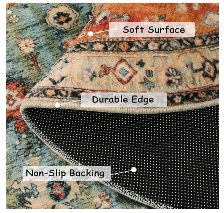 Tapis Rond Mouton Lune Pourpre Tapis Exterieur Rond Anti Slip Lavable Tapis Salon Moelleux Tapis Chambre pour Chambre d'enfant Buanderie Balcon Décor Tapis Rond 100 cm