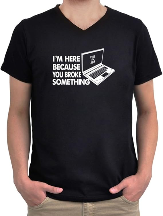 Amazon You Broke Something 2 Vネック Tシャツ Tシャツ カットソー 通販