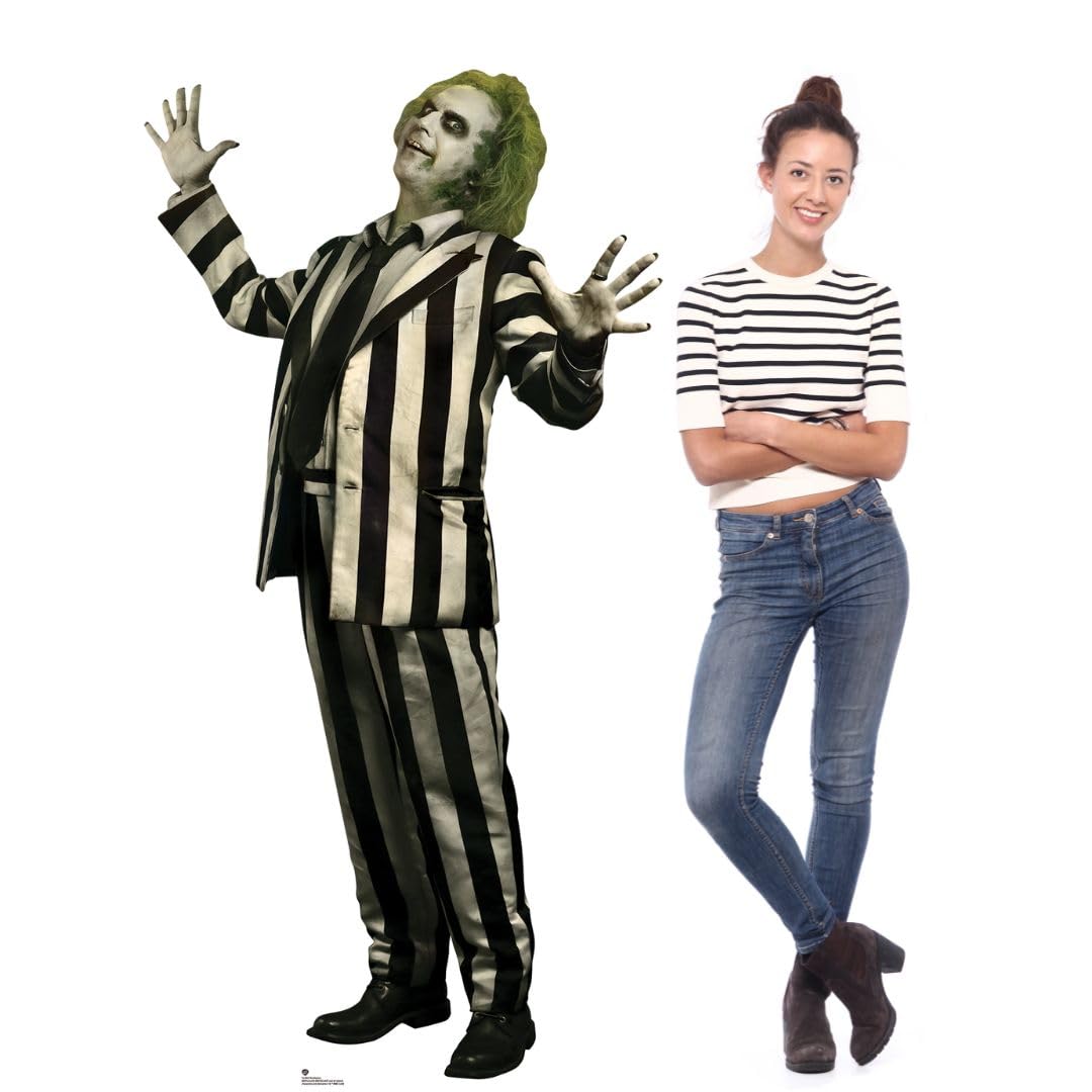 Star Cutouts SC4667 Michael Keaton as Beetlejuice Beetlejuice – 178cm Lifesize Cardboard Cutout for Movie Fans & Parties