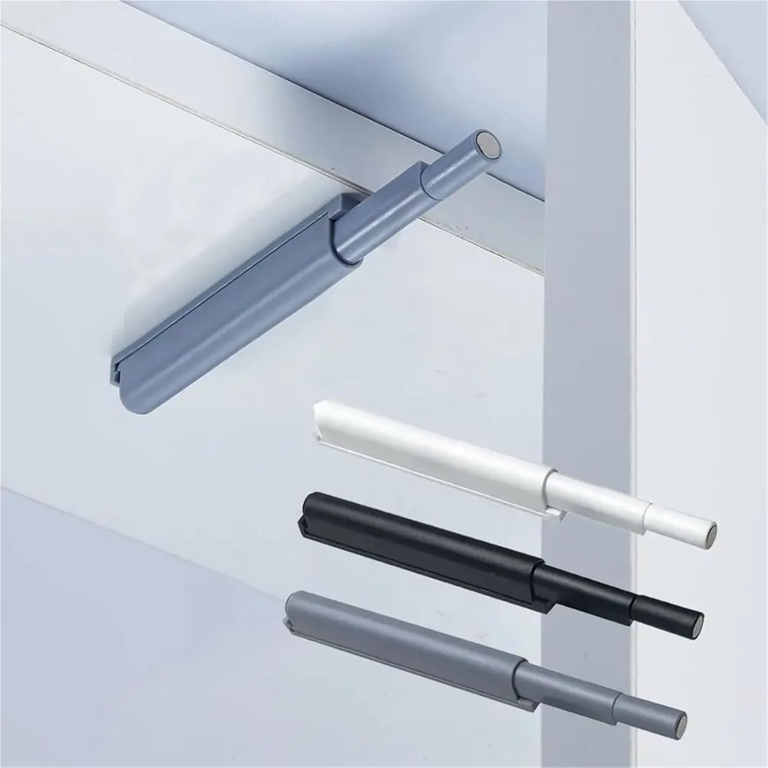 20pcs Cabinet Door Suction Damper Buffers Furniture Accessories Soft Quiet Closer Stopper Hardware Open Touch Catches for Wardrobe Kitchen Drawer(White)