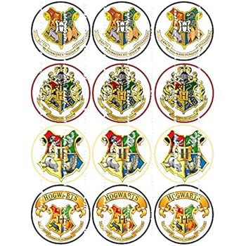 Harry Potter Hogwarts Logos Edible Image Cupcake Topper Amazon