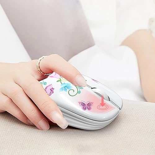 Miniatura 8 de Lindo mouse inalámbrico, 2.4G silencioso para oficina y negocios, con receptor USB, 1200 DPI, ratones ópticos para laptop, laptop, PC, computadora