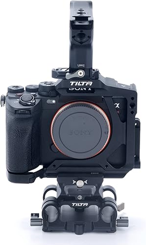 Tilta Half Cage Pro Kit compatible con Sony a7R V, con accesorios de montaje a través de NATO, zapata fría e hilos de 14 a 20 con pasadores de