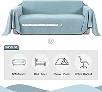 Vista 9 de Funda de sofá para sofá de 2 a 3 cojines, apta para mascotas, resistente al agua, antiarañazos de gatos, protector de muebles seccional