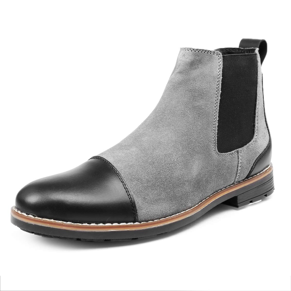 Bacca Bucci Original Chelsea high end Urban Fashion Weekender Slip-on Boots Genuine Smooth Leather Suede for Men Grey (B07ZY925HD) Amazon Price History, Amazon Price Tracker