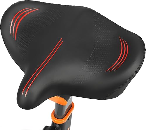 TONBUX Cómodo asiento de bicicleta para mujeres y hombres, cojín de sillín de bicicleta de gran tamaño para pelotón, asientos de bicicleta