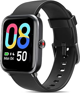 K KICADN Smart Watch for Men, Fitness Tracker 1.55" Touch Screen Fitness Watch with Heart Rate Sleep Monitor,Step Counter Smart Watch for Women Activity Trackers Smartwatch for iOS Android