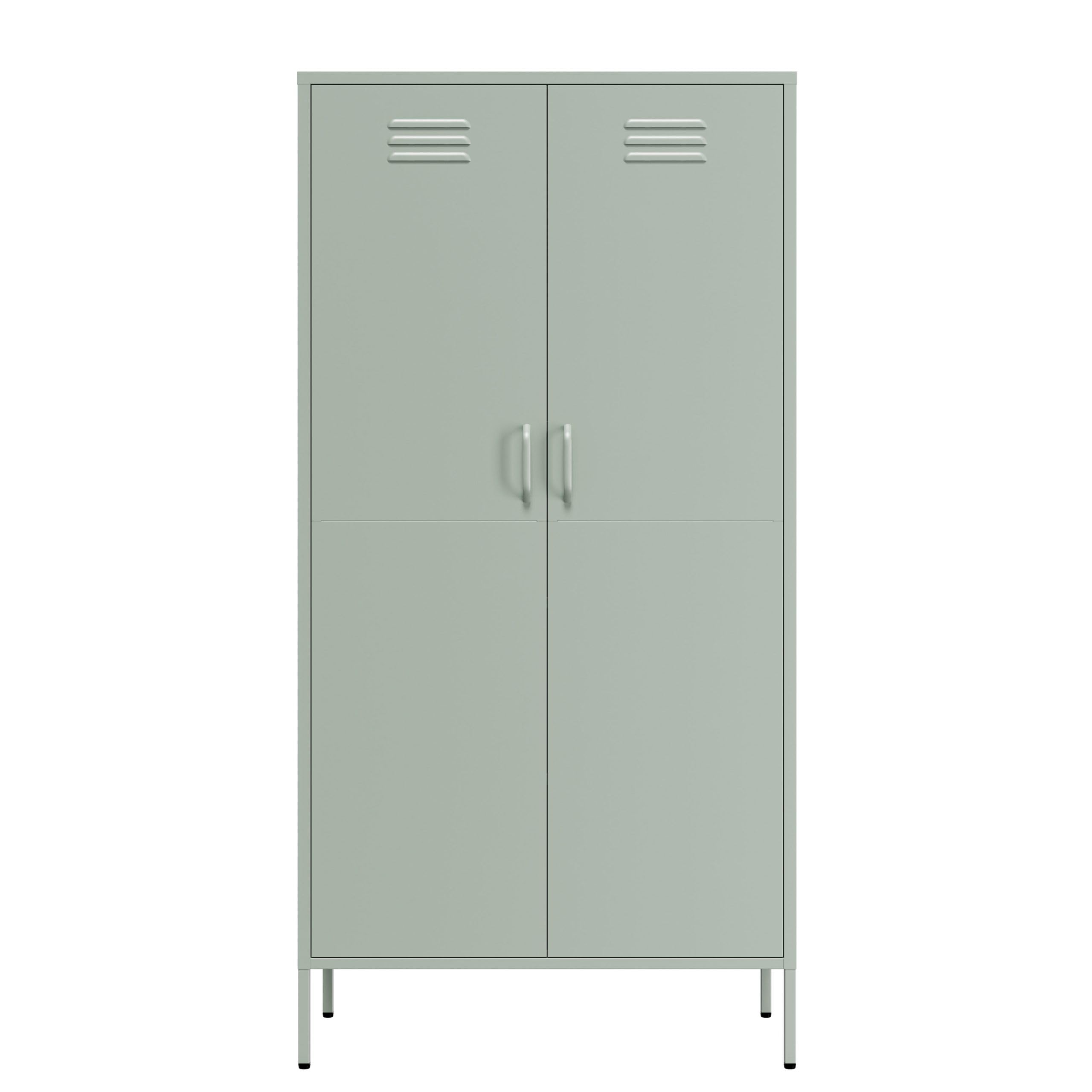 Armadio in Metallo – Guardaroba in Acciaio con Ripiani Regolabili – Armadio Industriale Multiuso – 35x50x180 cm / 90x50x180 cm (Verde, 90x50x180cm)