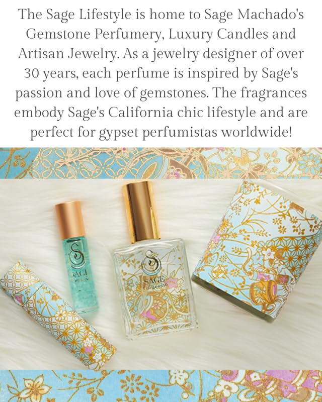 The Sage Lifestyle Turquoise Roll On, Oil, Extract, Grapefruit, Sandalwood, White Musk, Perfume for Women, Long Lasting, Clean Fragrance, Artisan, Parfum, 1/4 oz, Travel Size, Mini Perfume for Women - Image 6