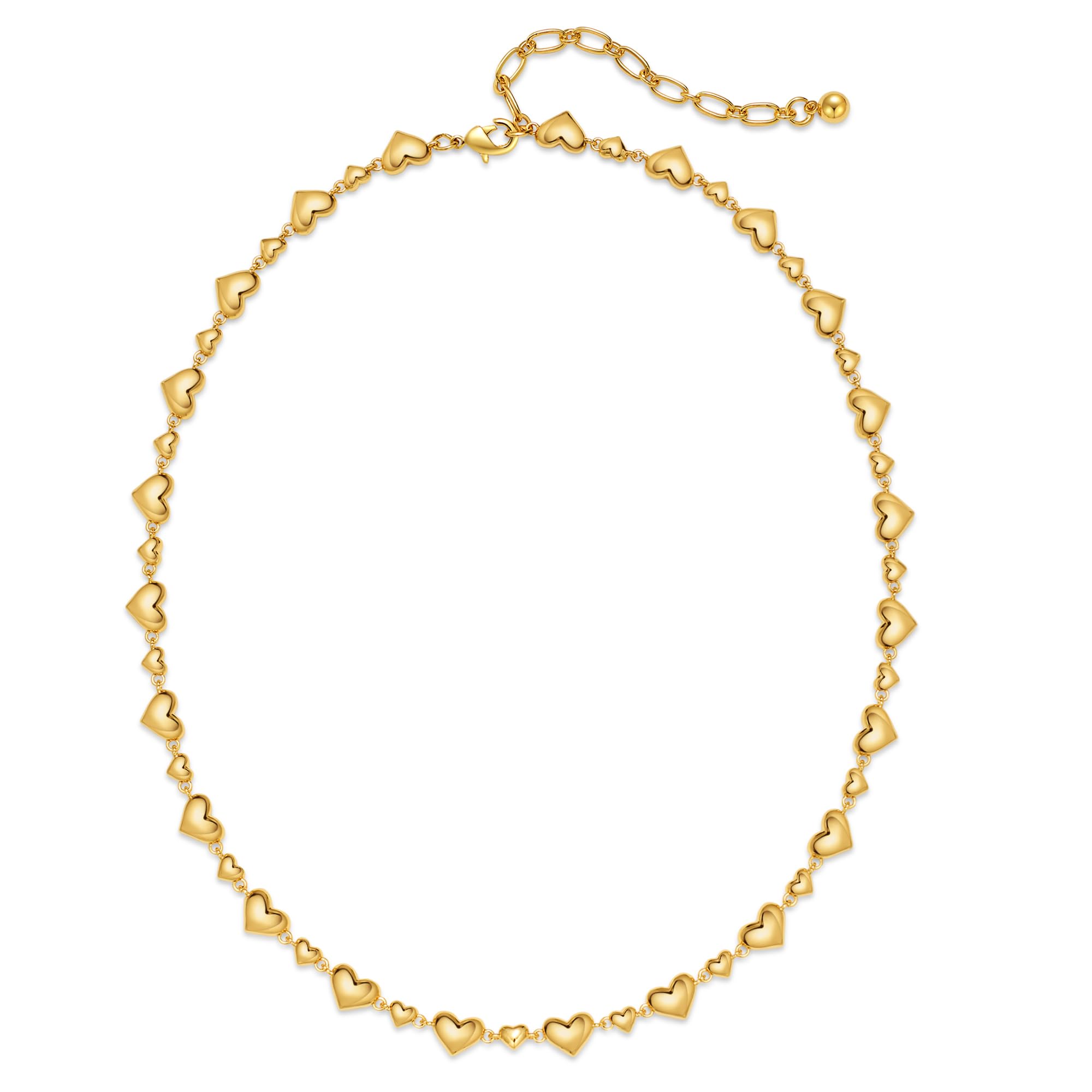 TOVABA Chunky Gold Chain Necklace Cuban Chain Link Thick Paperclip Chain Heart Chain Choker Necklace for Gift Fashion Jewelry