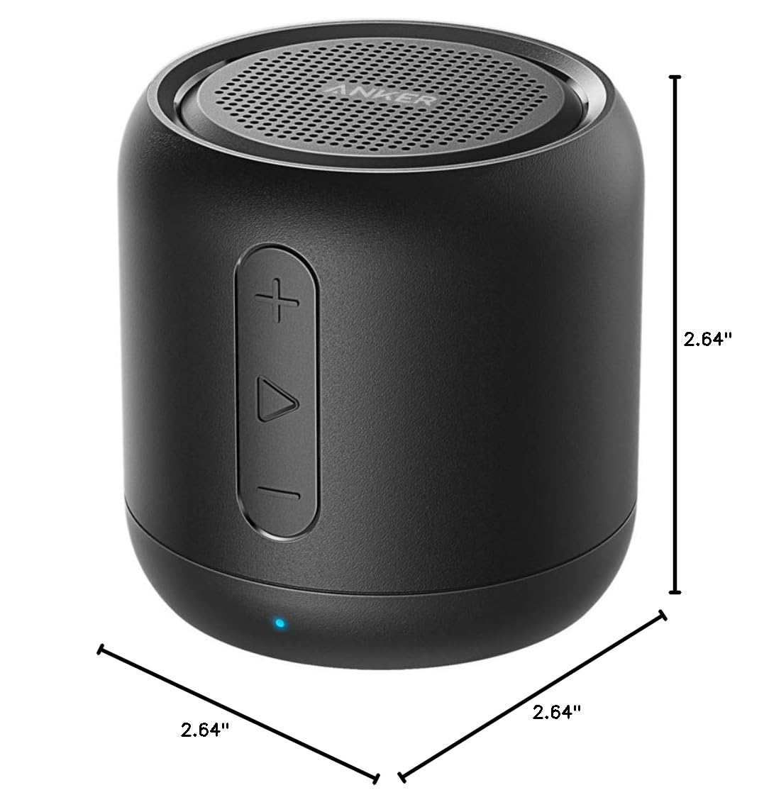 Anker Soundcore Mini, Super-Portable Bluetooth Speaker with 15-Hour Playtime, 66-Foot Bluetooth Range, Enhanced Bass, Noise-Cancelling Microphone (Renewed)