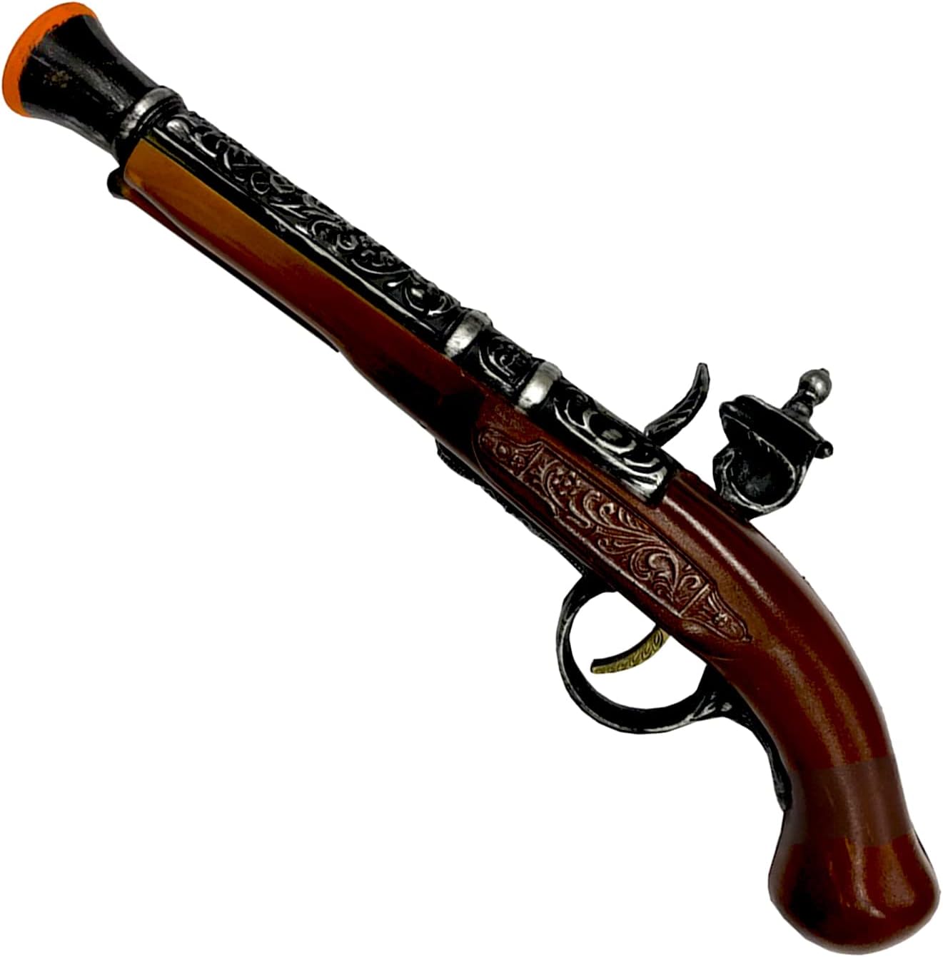 Assassin's Foam Cosplay Flintlock Pistol 2 Pcs Set 1:1 Scale Halloween Costume (Wood Color 2 Pcs Set)