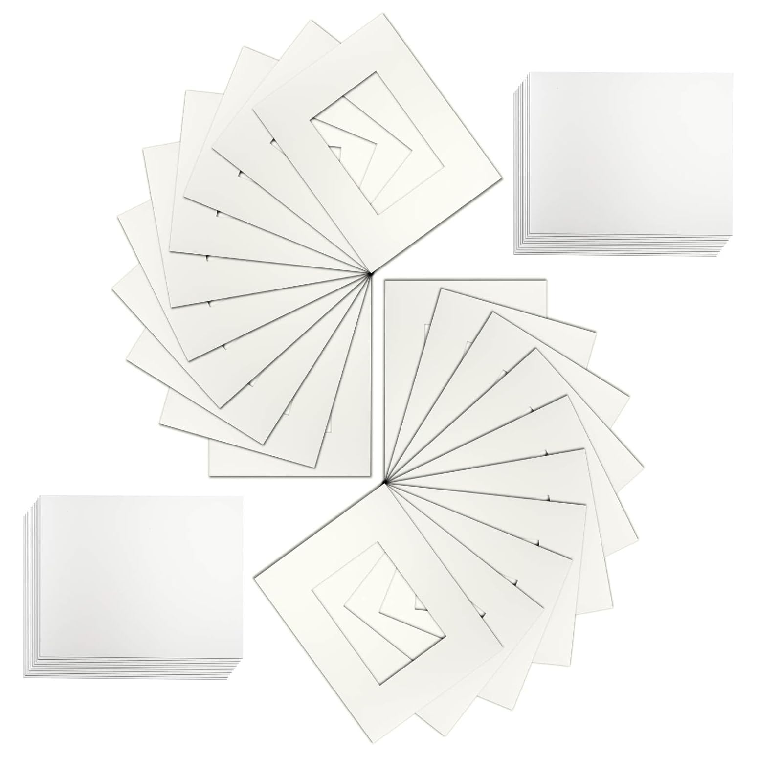 Canvasbay Picture Mounts for Frames with Backs and Clear Resealable Bags - 1.4mm Mount Card for Picture Framing (Antique White, 14"x11" to Fit A4)