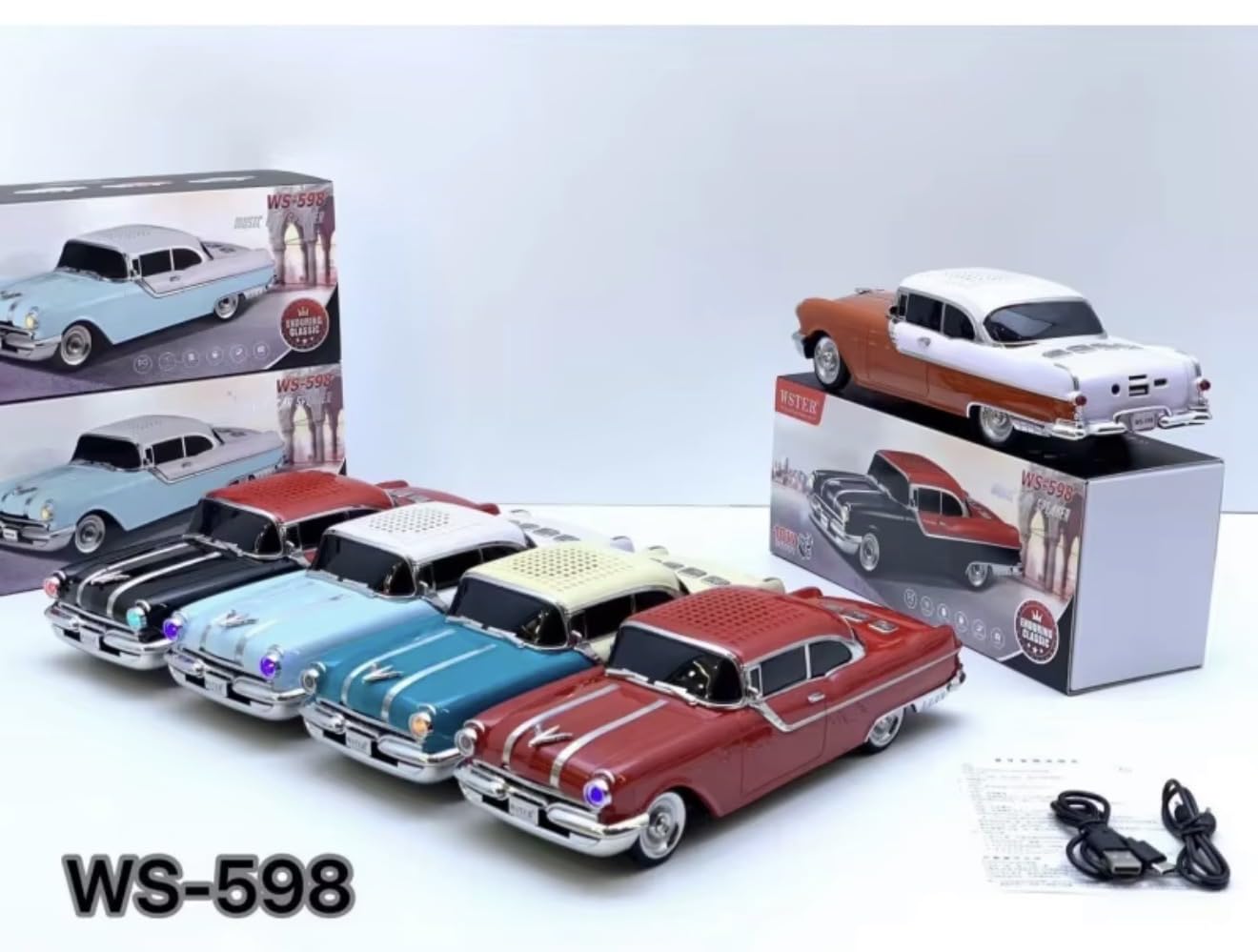 Amazon.com: WS-598 Classic Car Bluetooth Speaker, Vintage 1950s