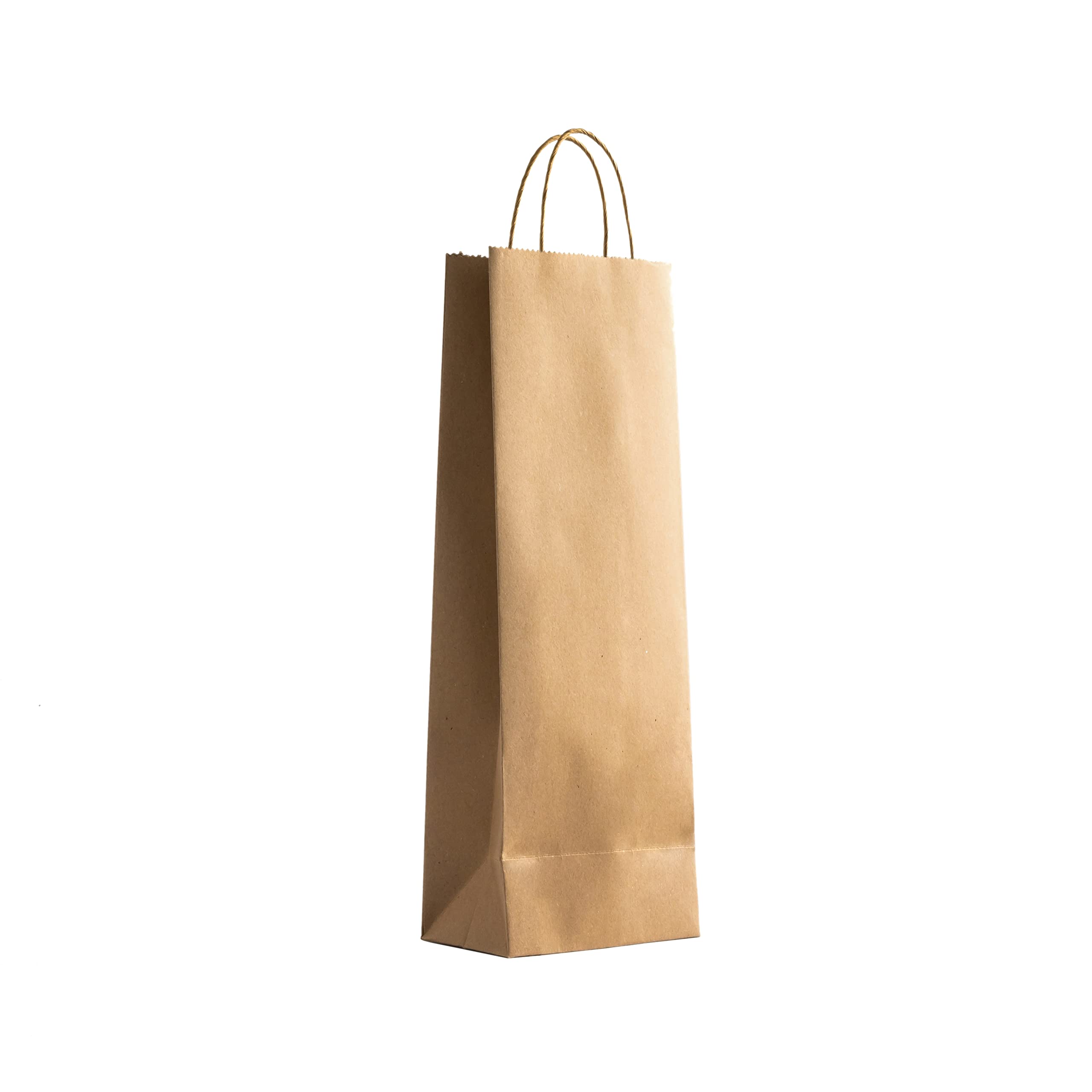 Pack 100 Bolsas Personalizadas para Botellas de Vino | Con Logo o Foto | Regala tu Botella Con la Mejor Presentación | En Papel Kraft | Para Bodas, Navidad, Comuniones, Publicidad 11x36x10cm