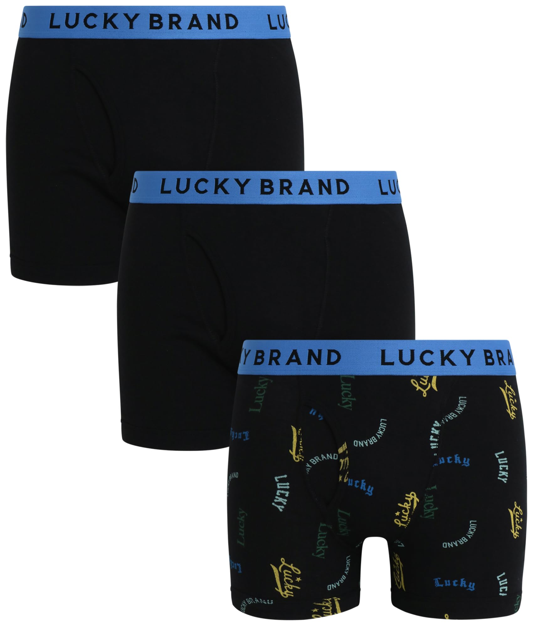 Lucky Brand Men's Boxer Briefs – 3 Pack Classic Mens Underwear Boxers with Functional Fly - Casual Boxers for Men (S-XL)