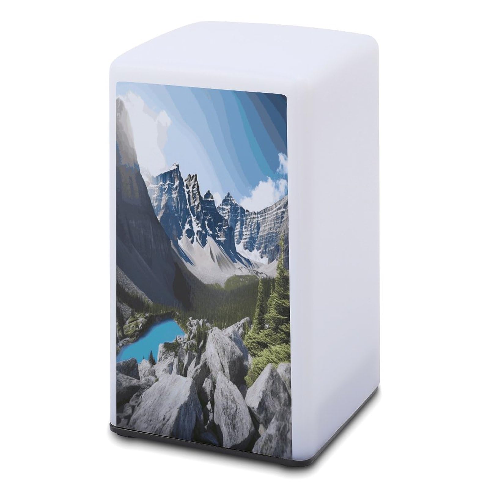 JTREHY Small Mountains Table Lamp for Bedroom Minimalist Nightstand Lamp Waterproof Eye Caring Table Lamp Modern Bedside Table Lamp for Living Room Bedroom Office