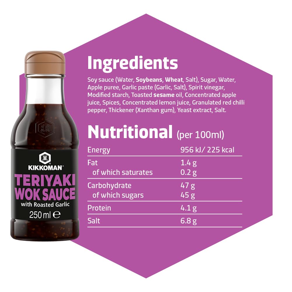 Kikkoman Teriyaki con ajo asado 250ml