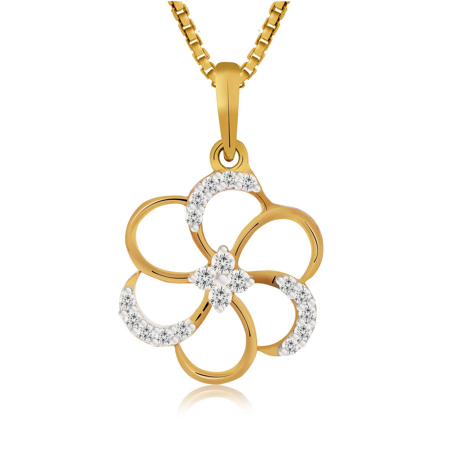 joyalukkas 18k (750) Yellow Gold and Diamond Pendant for Girls-picture-28