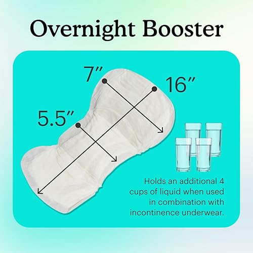 Miniatura 6 de Because Almohadillas de refuerzo de incontinencia nocturna para hombres y mujeres, añade absorción adicional a los pañales de adultos, súper suaves,