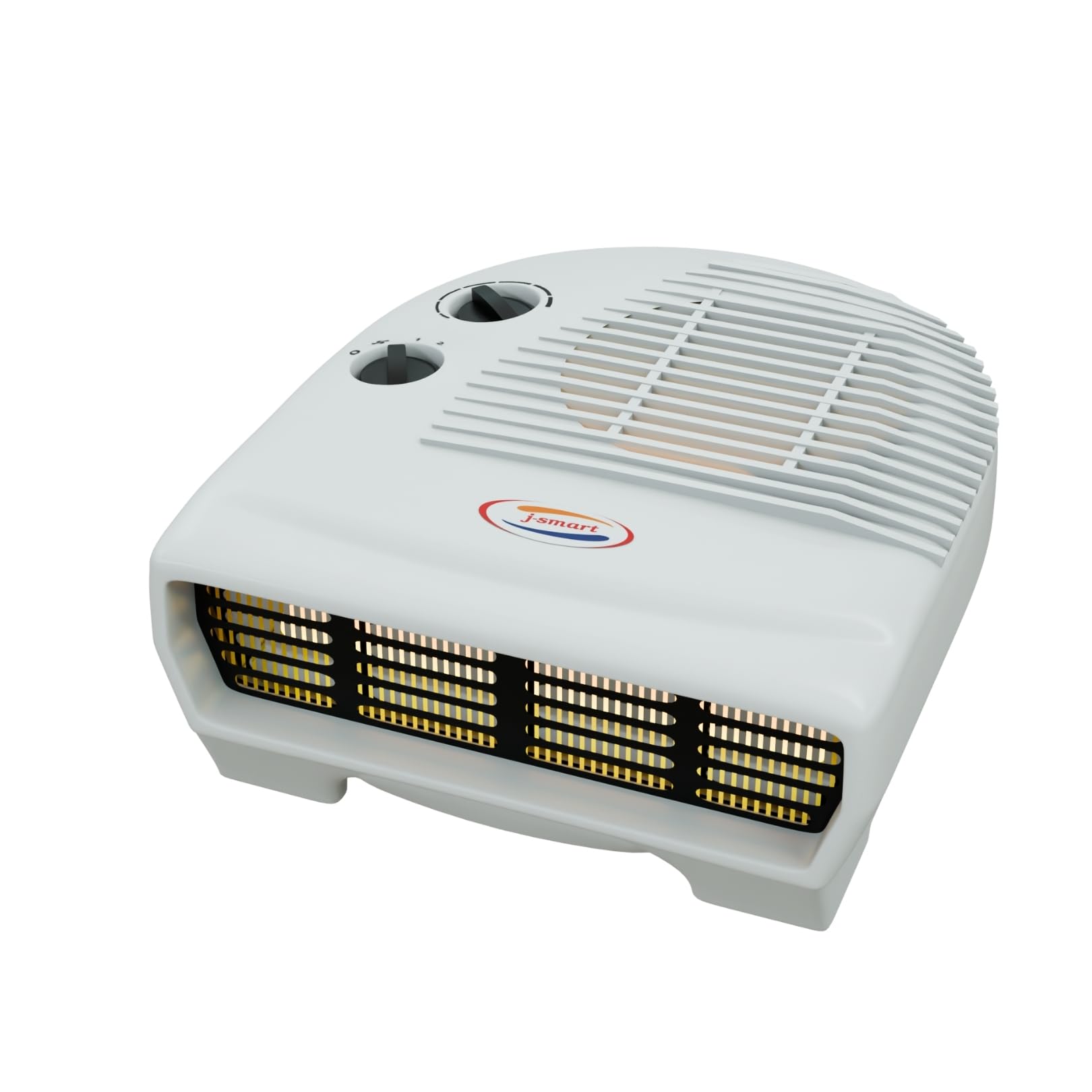 J-Smart JS1920 2000/1000 Watt Fan Heater Horizontal Model with Advanced Overheat Protection | 1 Year warranty | White Fan Room Heater (Mac)