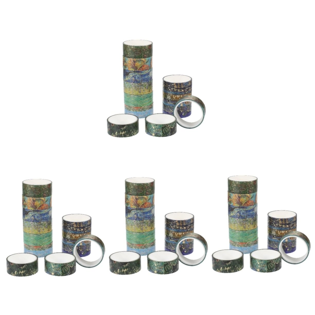 Uonlytech 4 Set Adesivi Artistici Retrò Modellato Decorativo Arte Nastro Fai Da Te Nastro Washi Per L'inserimento Nel Diario Nastro Washi Multiuso Nastri Fai Da Te Carta Sussurra 12 * 4