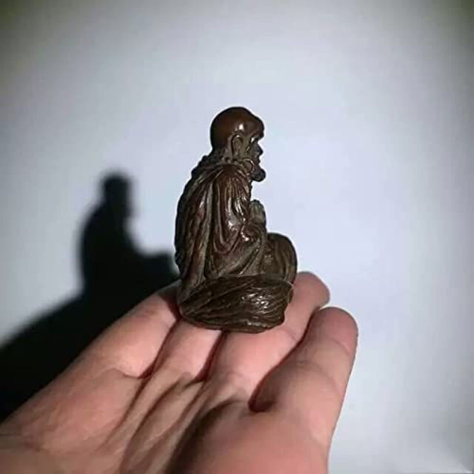 Amazon｜ミニ 達磨大師坐禅像（銅製/古色）置物 神像 少林山達磨寺 