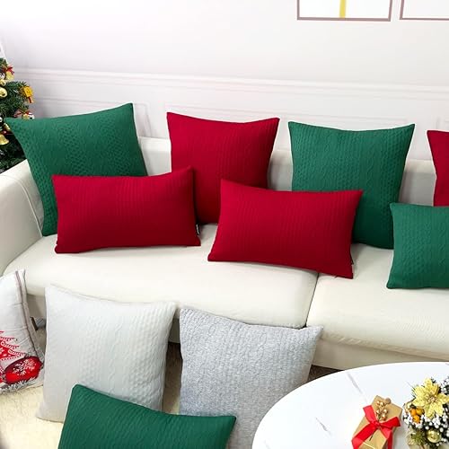 Miniatura 8 de Booque Valley Juego de 2 fundas de almohada decorativas, supersuaves, elegantes, modernas, color gris claro, fundas de almohada elásticas para sofá,