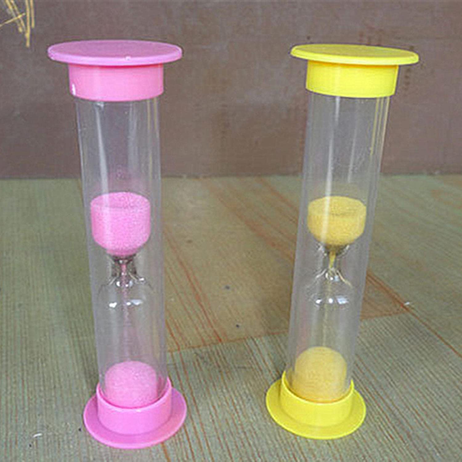 6PC Clessidra Colorato Sandglass Sabbia Orologio Timer Sabbia 3 Minuti