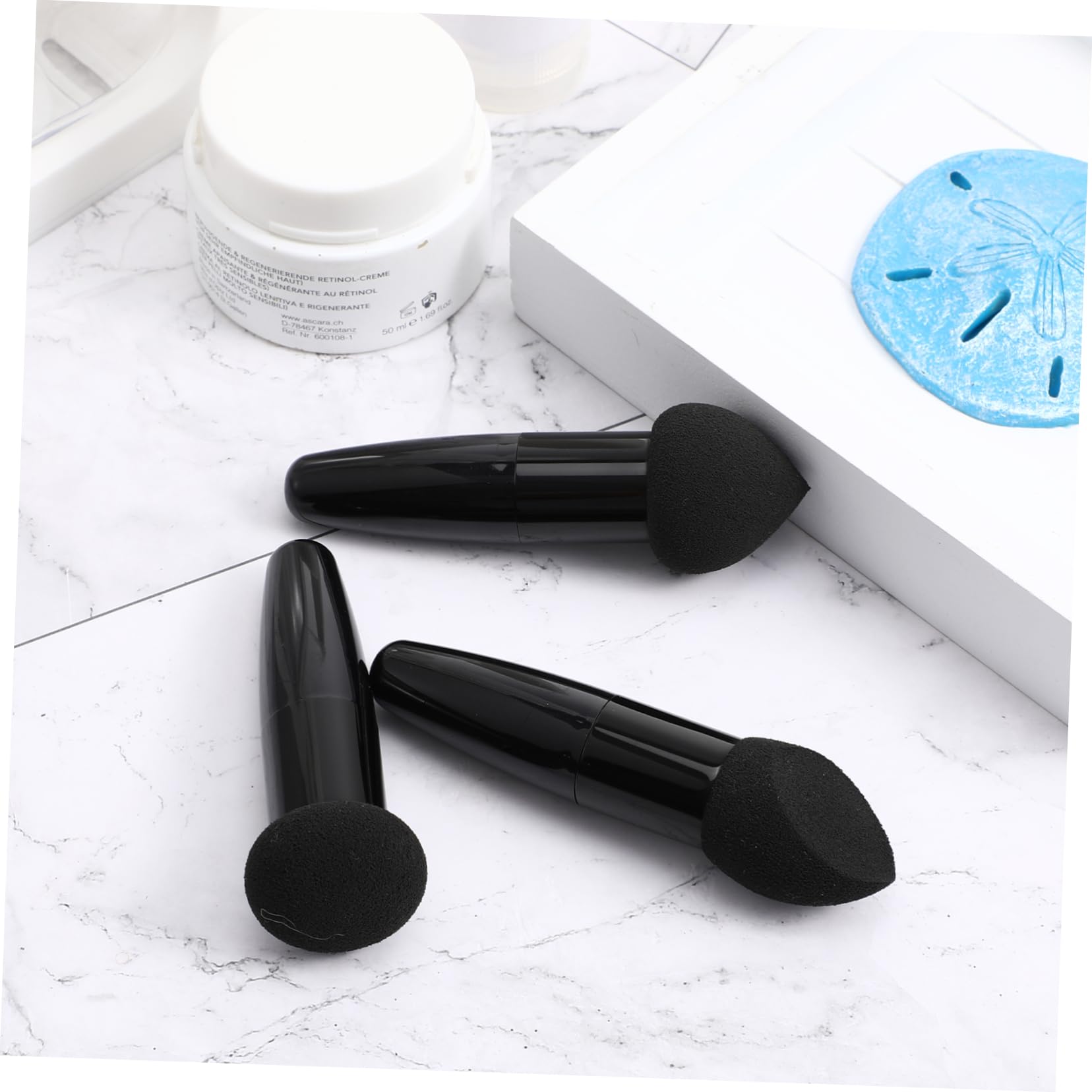 MAGICLULU 5 Set Di Penne Per Il Trucco Con Manico Spugne Per Il Trucco Da Donna Per Sciolto Aspetto Naturale 3 Pezzi * 5