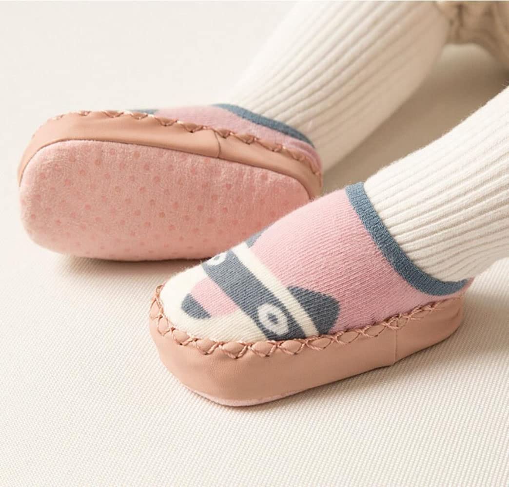 Fedmois 3-Pak Buty skarpety dla niemowląt antypoślizgowe kapcie niemowlęce Buty do nauki chodzenia