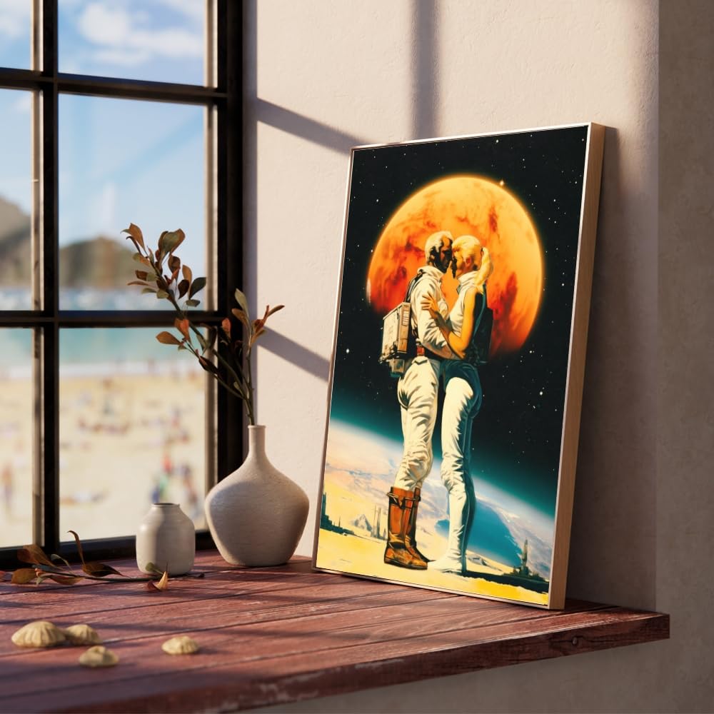 Amazon.com: LuminDaze Intergalactic Scifi Love Poster Retro Space